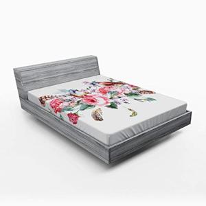 ABAKUHAUS Flores Sábana Elastizada, Rosas de la Vendimia Av…