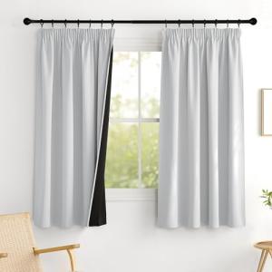 PONY DANCE Cortinas Cocina Opacas para Ventanas, Curtains B…