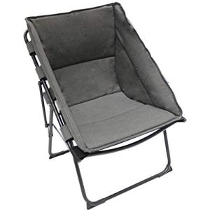 Homecall - Silla de camping plegable acolchada (gris)