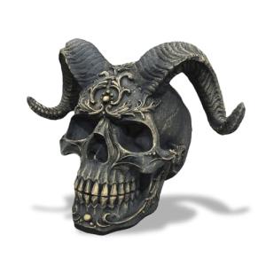 Tuzsocr Figura de calavera de demonio de 14 cm, calavera in…