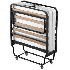 DEWINNER Cama plegable 90 x 190 cm con colchón de 10 cm, ca…
