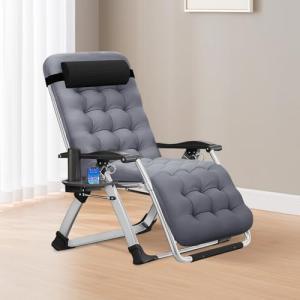 MOPHOTO Tumbona reclinable de gravedad cero, plegable, con…