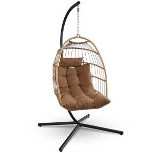 SereneLife Silla Huevo Colgante, con Soporte, Columpio, Est…