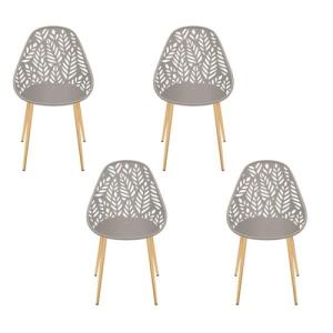 HOME DECO FACTORY, HDO0332, Juego de 4 sillas Lucena Taupe,…