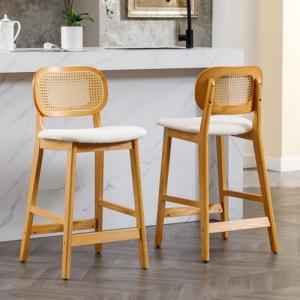 chairus Juego de 2 Taburetes de Bar Modernas con Respaldo R…