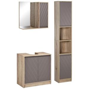 HOMCOM Conjunto de Baño Incluye 1 Mueble para Debajo del La…