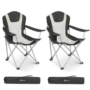Homecall Silla de camping plegable de 150 kg, con reposabra…
