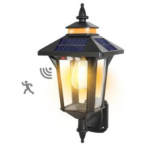 Moman Farola Solar Exterior, Luz Solar Exterior Vintage con…