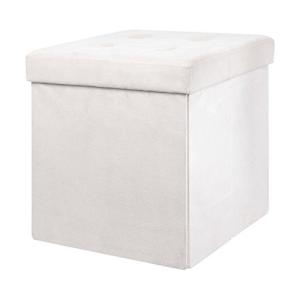 THE HOME DECO FACTORY Caja-PUF Plegable Beige