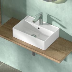 CASAMO Lavabo pequeño de cerámica – Lavabo para baño – Lava…