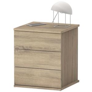 MUEBLES PITARCH | Mesita de Noche 3 Cajones con guías metál…