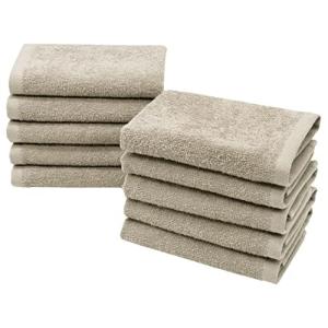 ZOLLNER 10 Toallas para la Cara, 30x30 cm algodón, Beige Os…