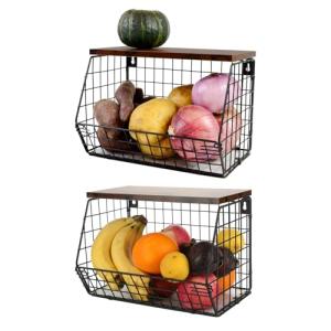 TOOSOAR 2 Piezas Cestas Organizadoras de Frutas y Verduras,…