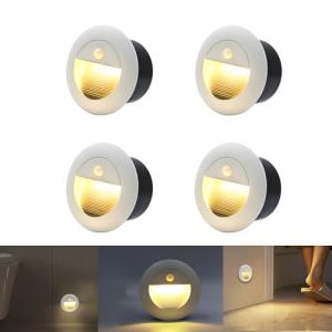 FWoche 4 led empotrables de pared con Sensor De Movimiento,…