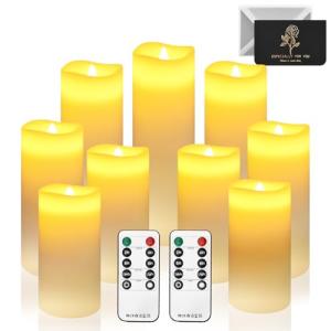 UCAMP Velas LED,Pack de 9 LED Velas sin Llama,Llama LED Par…