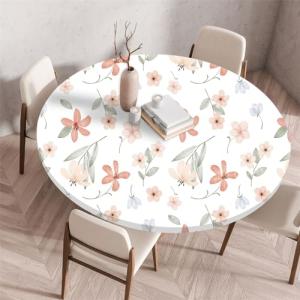 Chickwin Mantel Antimanchas Redondo, Estampado Floral Mante…