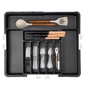 DHSUN Bandeja de cubiertos extensible para cajones de 50, i…