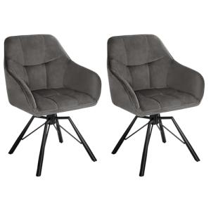 WOLTU 2X Sillas de Comedor Giratorias Sillas de Cocina Tapi…