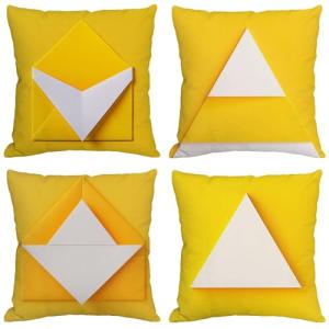 Amarillo Cojines Exterior Impermeable Lino Fundas Cojines 7…