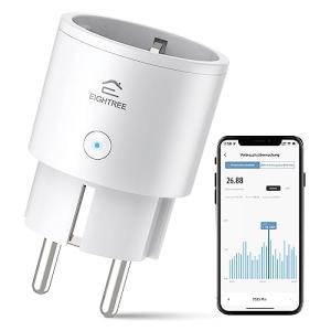 EIGHTREE Enchufe Inteligente, Enchufe Wi-Fi Medidor Consumo…