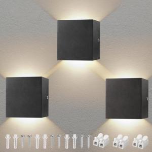 Svitzoot 3 Piezas Aplique LED de Pared Interior 7W Lampara…