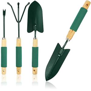 COM-FOUR® Juego de Herramientas de jardinería de 4 Piezas -…