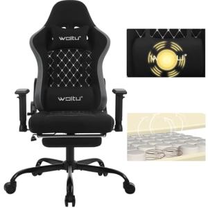 WOLTU Silla Gaming con Masajeador, Silla Ergonómica Oficina…