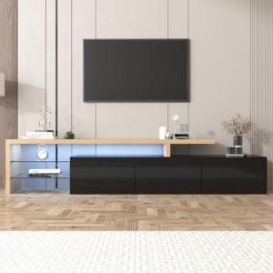 KecDuey Mueble para TV de 197,5 cm, moderno, elegante, con…