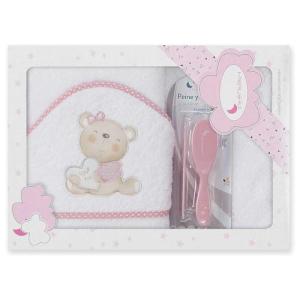 Interbaby - Capa de Baño Bebe Blanco/Rosa   Peines Bebe | T…
