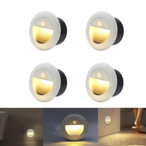 FWoche 4 led empotrables de pared con Sensor De Movimiento,…