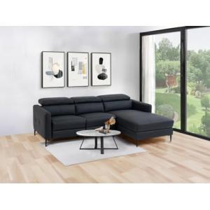 Vente-unique - Sofá Chaise Longue Derecho reláx eléctrico d…