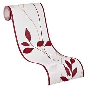 A.S. Création cenefa Avenzio crema rojo 5,00 m x 0,17 m 249…