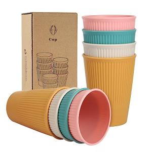 Yongheng tazas 8 piezas, tazas desayuno,vasos plástico niño…