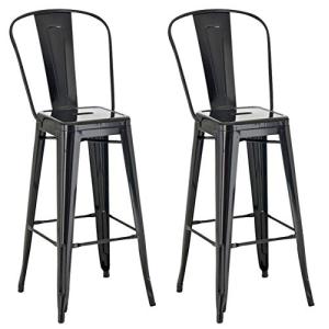 CLP Set 2x Taburete Industrial Aiden I 2 Taburetes Metálico…