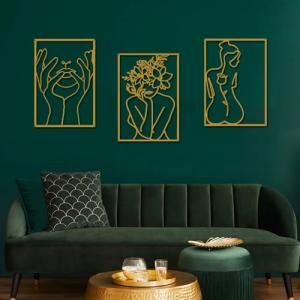 Junhui 3 Piezas Esculturas de Pared Modernas de Mujer, Deco…