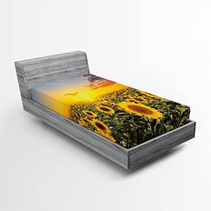 ABAKUHAUS Mediterráneo Sábana Elastizada, Girasoles Anochec…