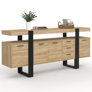 IDMarket Phoenix XXL - Aparador (180 cm, 4 puertas y 3 cajo…