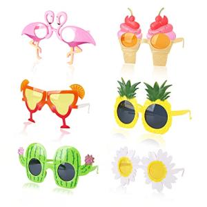 Hawai Fiesta Gafas de Sol, 6 Pares Gafas de fantasía para a…