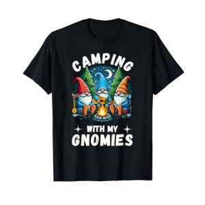 Enanos de jardín para camping, fogatas divertidas Camiseta