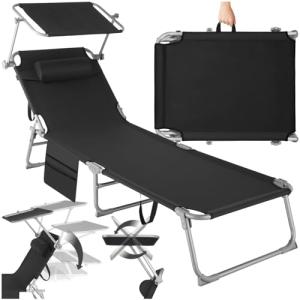 TecTake® Tumbona Jardín Exterior de Acero, Tumbona Plegable…