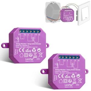 LoraTap 2 Interruptores WiFi 10A 2300W con Medidor de Consu…