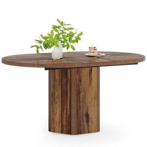Tribesigns Mesa Comedor 140×100×75,5 cm, Mesa de Comedor Ov…