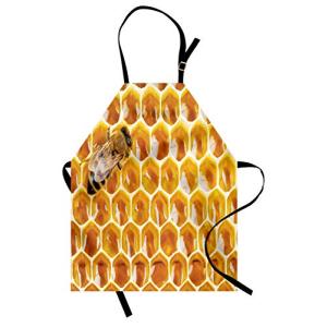 ABAKUHAUS Panal Delantal de Cocina, Abeja de Trabajo en Nid…