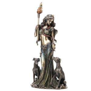 BY SIGRIS Figura Diosa Griega Hecate Gris de Resina 33X12X1…