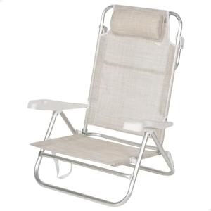 AKTIVE Silla Playa Plegable, 7 Posiciones, Color Beige, 47x…