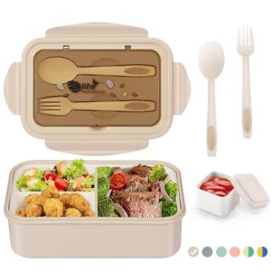 LUZOON Lunch Box, 1400Ml Bento Box Fiambrera Infantil y Adu…