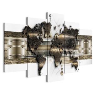 Cuadros B&D XXL - Cuadro en Lienzo Mapa del mundo 200x100 c…
