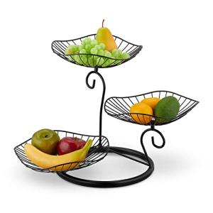 Relaxdays Frutero 3 Pisos, Metal, 34 x 49 x 31,5 cm, Diseño…