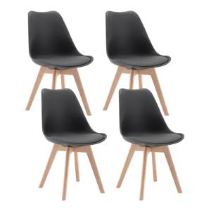 WOLTU 4X Sillas de Comedor Dining Chairs Silla Tower Madera…