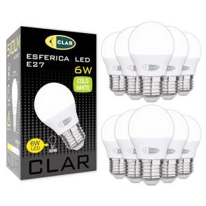 CLAR - Bombillas LED E27 Luz Fria, Bombilla LED E27 Blanco…